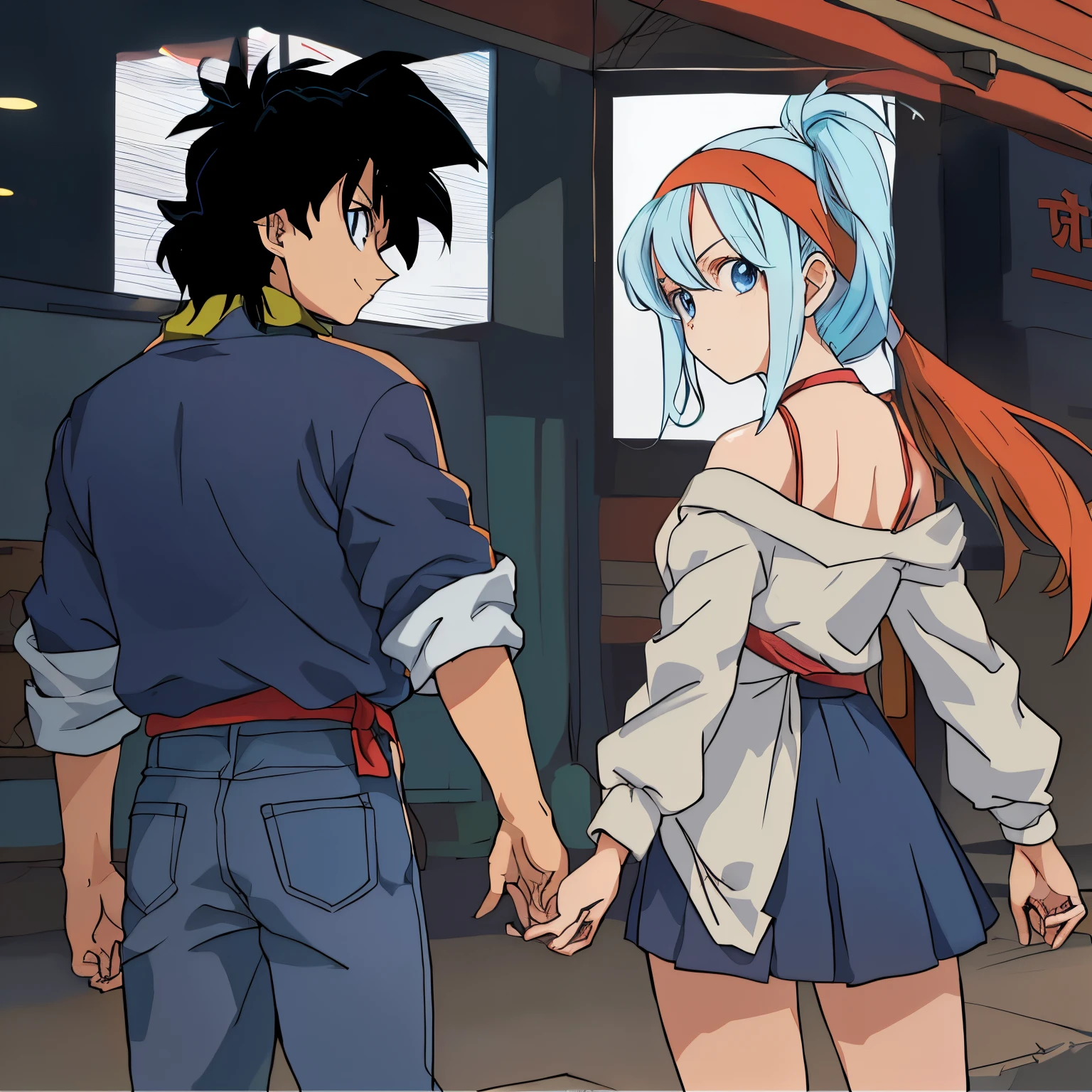 Olho estilo anime, DBZ, Curioso, looking behind
