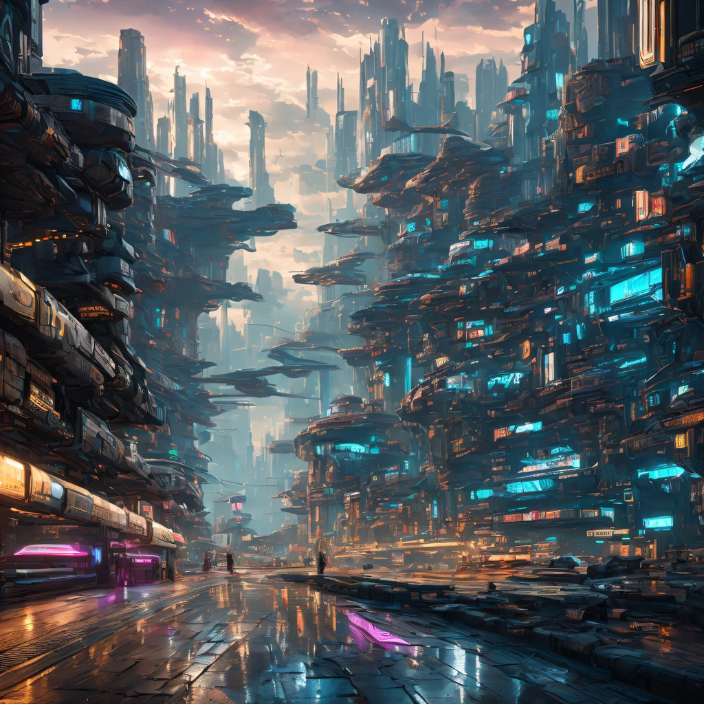 The best images, (8K, RAW photogr, actual), trains, the milky way express, futuristic vehicle, Transformers steel train,optimus prime train,Lite version, iridescent metal plating, Detailed and delicate depictions and gorgeous and dynamic painting techniques, background galaxy, magnificent view, professional flame,ultra-realistic realism,futuristic train fantasy,Surreal dreams,Surrealism art fantasy style,Epic digital fantasy art style,lute,HighDynamicRange,Beautiful sci-fi art, Sci-fi train digital art illustration, Digital Cyberpunk Art, science fiction digital painting, futuristic digital painting, futuristic concept art, Sci-Fi Galaxy Train Cyberpunk, The landscape in front of cyberpunk alien utopia, science fiction digital art, Advanced digital cyberpunk art, dreamy cyberpunk girls