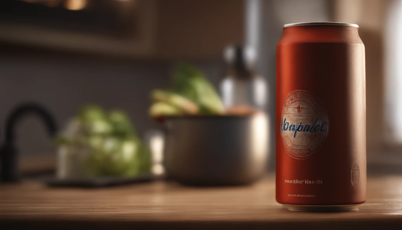 there is a can of soda next to a glass of water, a picture by Austin English, pexels, photorealism, photorealistic octane 3d render, octane photoreal 3 d render, photoreal octane rendering, photorealistic 3 d octane render, realistc octane render, 3 d render octane, 3d render octane, perspective 3 d octane render
