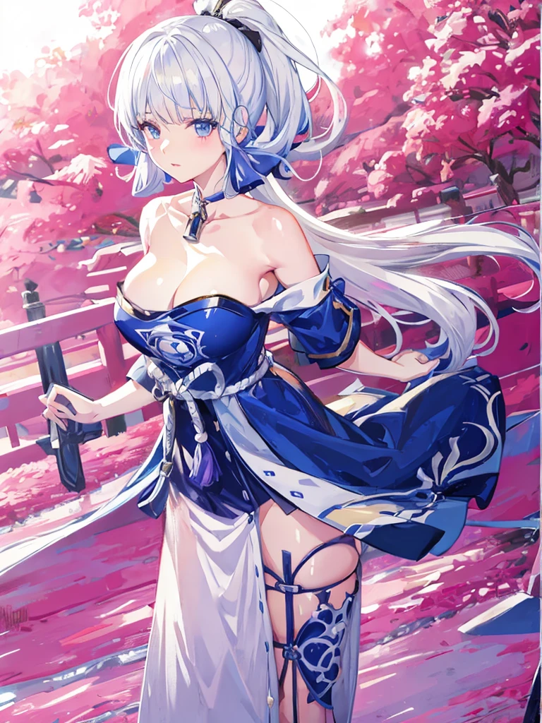 Anime girl with long hair in dress holding sword, azur lane style, white-haired god, Translucent fluid flowing from the《Azure route》videogame, anime goddess, from the girl, Detailed pubic hair. Girl Front, seductive anime girls, Cute anime waifu wearing nice clothes, Kushatkrenz Key Artistic Women, 《Azure route》The character, in dress