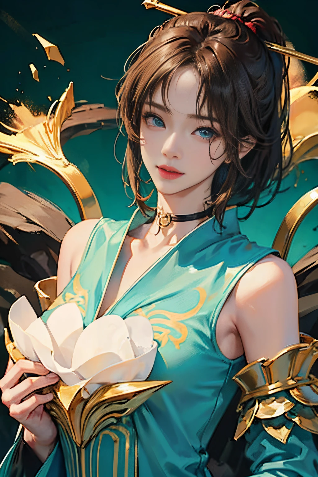 Yang Yuhuan,Peerless costume beauty,Light posture,Dancing moves,It is surrounded by flower petals