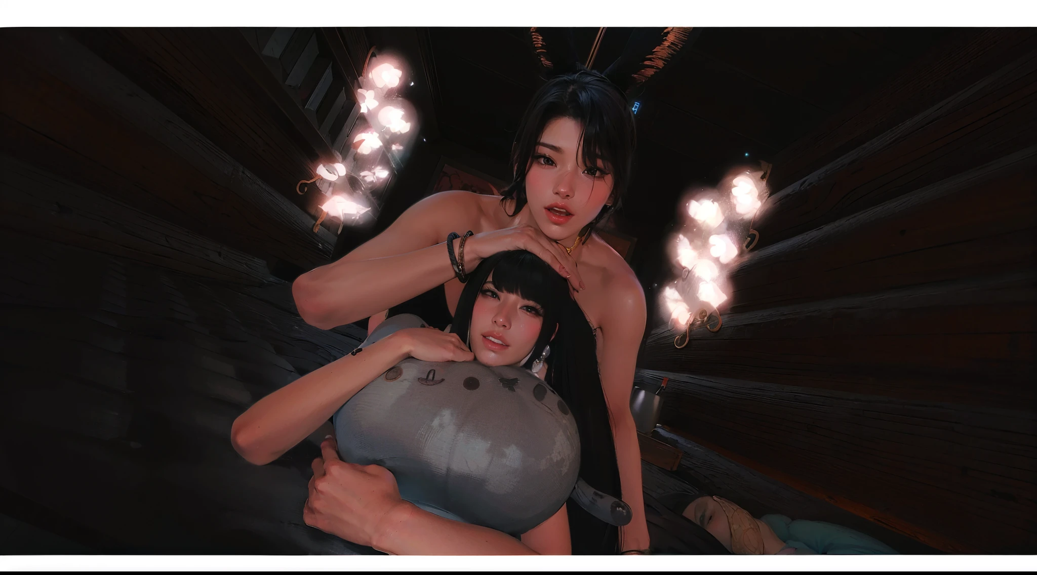 masterpiece, best quality, a woman and a man, couple, duo, black haired men with black haired girl, shirtless men with women, detailed fingers, detailed hands, detailed face, detailed lips, detailed eyes, detailed eyebrows, detailed arms, detailed hands, detailed hairs, detailed clothes, pretty lips, pretty mouths, pretty eyes, semi realistic, pretty nose, pretty hands, no blurs, 4k resolution, high definition image, normal skin color, girl wearing golden heart necklace, golden heart necklace, necklaces, men wearing bracelets, hdr, amazing quality, romantic, lovely, beautiful, handsome men with women, beautiful women leaning on handsome men, manly face, men wearing white shirt with women, beautiful background, romantic, couple pictures, amazing quality, couples taking picture together, men and women couples, men looks manly, handsome men, manly, macho, black haired ponytail women holding a pusheen plush cat, cute, wholesome, beautiful picture, black haired ponytail women holding a pusheen plush cat, men and women looking at camera, staring at camera