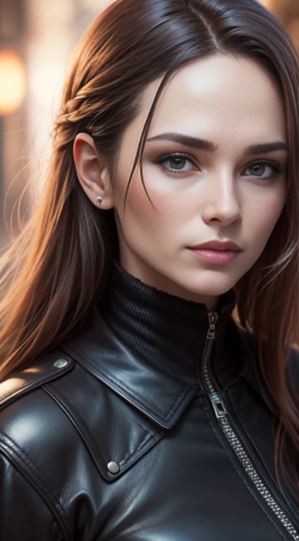 quality (photo realistic style, UHD, 16k, textured leather, hight resolution), Glasgow smile, a portrait of a beautiful woman, The perfect female face