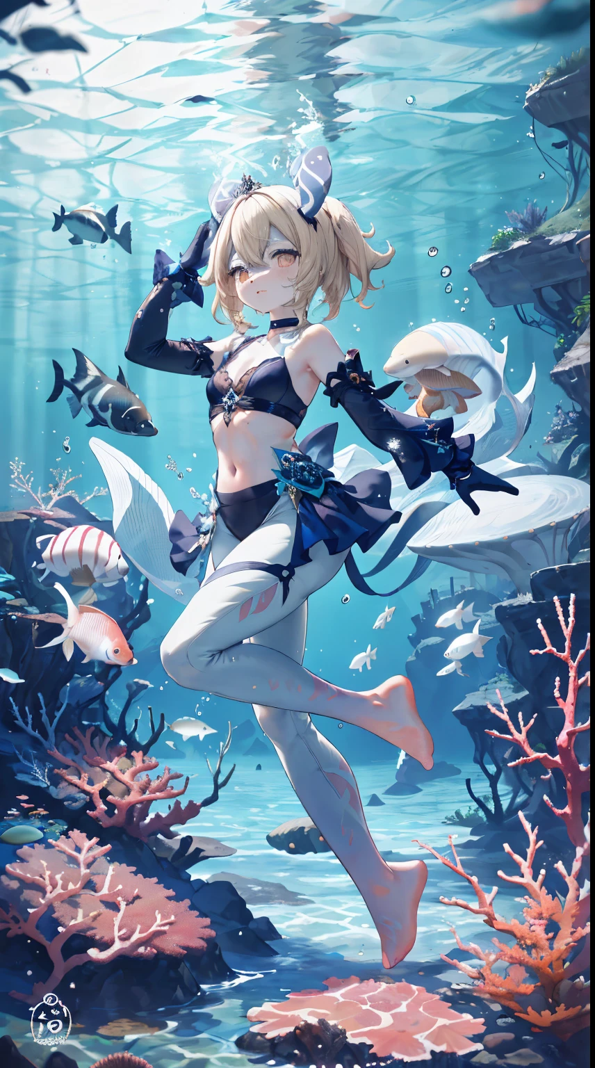 Melousine | genshin impact, master-piece, bestquality, 1girls,25 years old , proportional body, proportional, Show your , Long Jeans, crop top, choker, The sea below is full of beauty.., Multicolored corals... including powerful sea creatures Meet beautiful fish, Both big and small.. including fragile corals., The underwater waters are also home to colorful and unique corals..... Brightly colored sea mushrooms were found floating in the currents..... It is like the mysterious science of underwater geography....., Diving in this underwater city is a happy and healthy experience..... You will fall in love with the beauty of the underwater world that never ceases to amaze you..... ,bara, Swimming in deep water is a very amazing and special sight... Scuba diving is an adventure that will make you feel like you.'are dealing with some of the most challenging and profound situations in the underwater world...., Everywhere you see is the darkness of the deep sea.... Only a little sunlight reaches the water..., It makes everything in the depths seem dark and mysterious.... Undersea continents may have continuously flowing streams of water..., Strange structure of sea coral, or natural enemies waiting to be accused., The tranquility of the deep waters makes it a place shrouded in blue light.... Scuba diving allows you to experience the tranquility and comfort of life below the surface.... You may experience lightning strikes..., Beautiful and colorful fish, or living things that have unique characteristics., Deep swimming connects you to the diverse and beautiful underwater world.... Sea waters stimulate your senses with beauty that cannot be found in arid areas.... The sea is full of mysteries that will make you fall in love with the beauty and magic of the underwater world...., , Looking at the viewer from the side, Thigh strap, Head tilt, bored, 10, 10, HD, slight smile,
