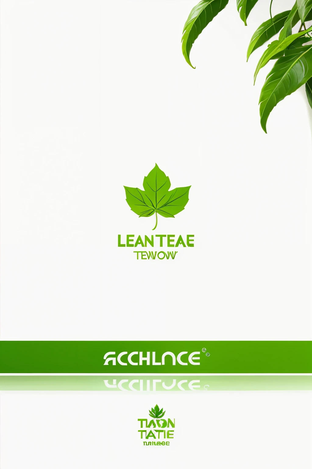 Leaf hybrid technology chip, Green tea logo on white background, green tea, Logo vector art, its name is green, assam tea plantation background, 2D vector logo, green colored theme, vector logo style, Commercial logos, clean minimalist design, #Green, Simple logo without text, vector design, Illustration logo, clean logo design, Assam tea village background, green colored theme,sense of science and technology,Combining technology and green