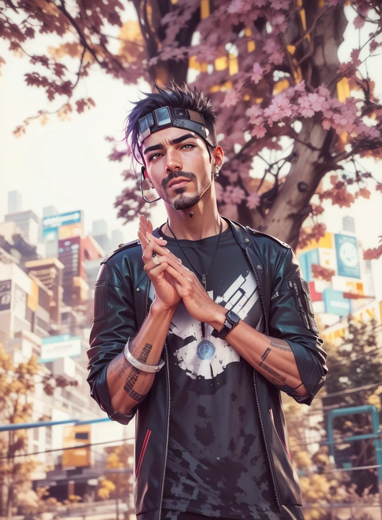 Change background cyberpunk handsome guy, Realistic face, 8K, hyper realisitc|