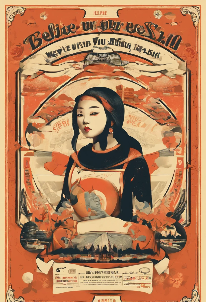 (CREATE A DESIGN) | ILLUSTRACTION : jennie kim wear | VABE : korean vibe | TEXT : Believe Your Self | DETAILED : Retro Illustrations, Urban style, streat wear, vintage typography, color schemes, and imagery, to create a nostalgic and timeless aesthetic.