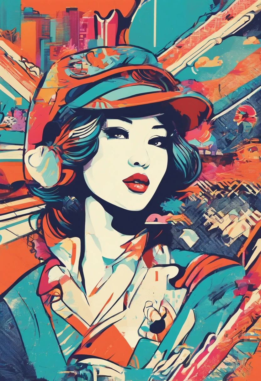 (CREATE A DESIGN) | ILLUSTRACTION : jennie kim | VABE : korean vibe | DETAILED : Retro Illustrations, Urban style, streat wear, vintage typography, color schemes, and imagery, to create a nostalgic and timeless aesthetic.