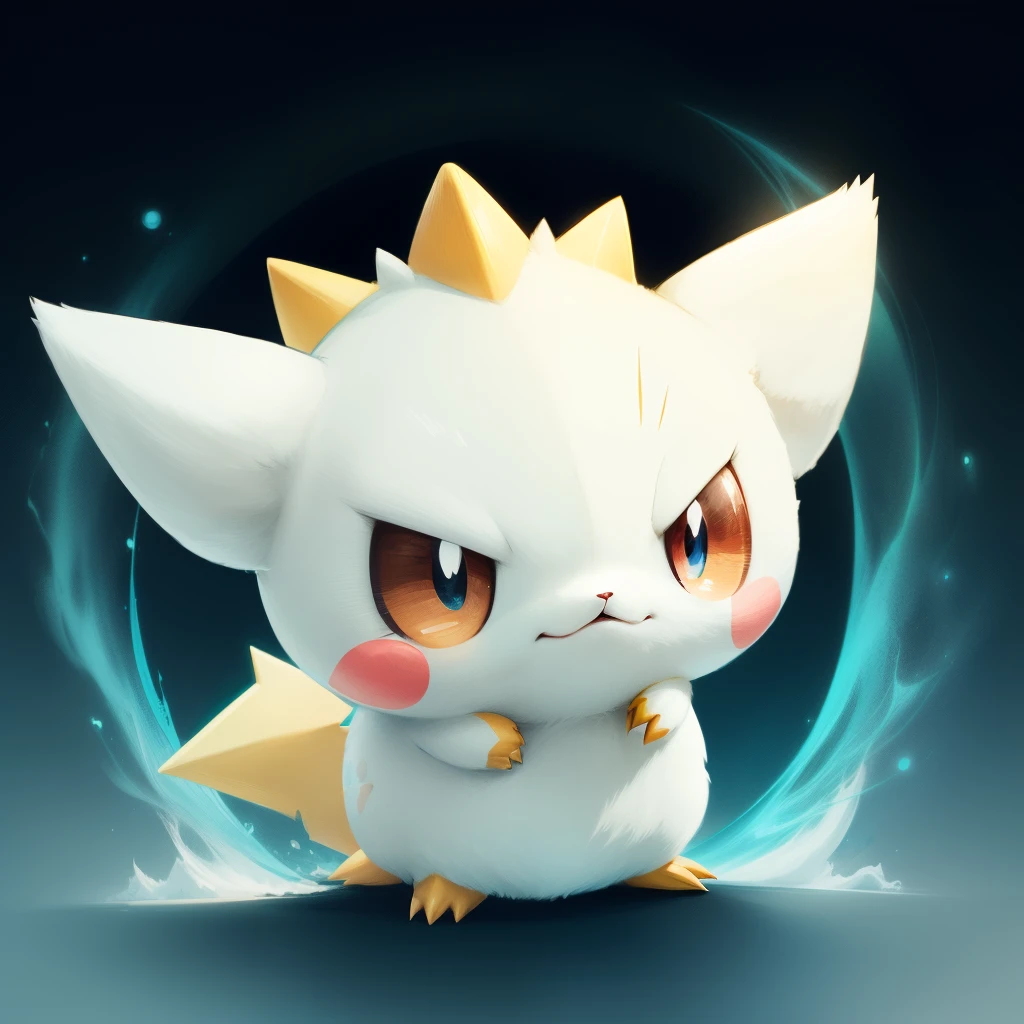 cute whitish aggressive pokemon