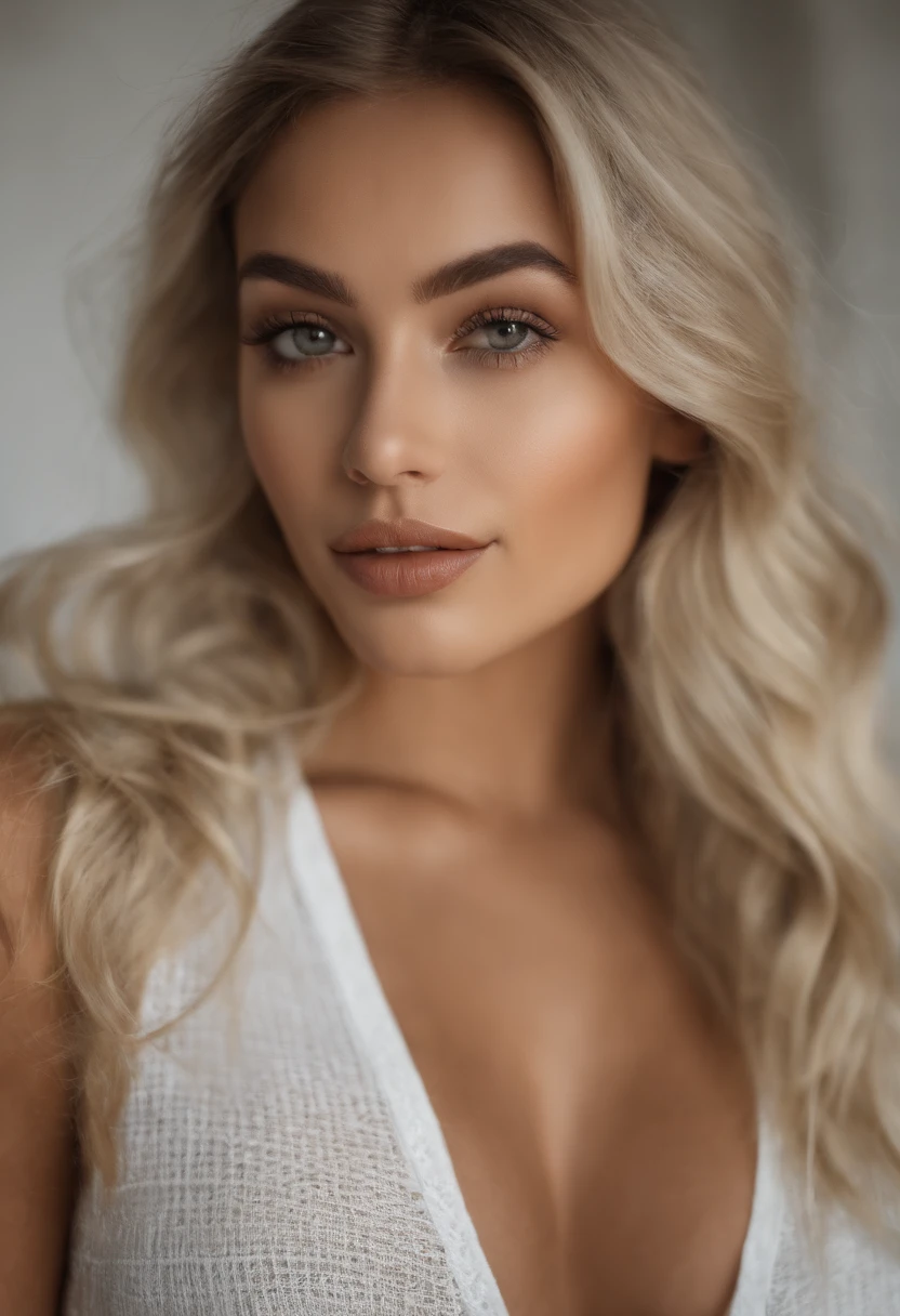 Oman avec débardeur et culotte assortis, fille sexy aux yeux bleus, Portrait Sophie Mudd, Portrait de Corinna Kopf, cheveux blonds et grands yeux, Selfie d’une jeune femme, ohne Maquillage, maquillage naturel, Regardez directement dans la caméra, Visage avec Artgram, dezentes Maquillage, Superbe photo du corps entier, dans la chambre, gros seins, Blonde, Latin , atheletic body