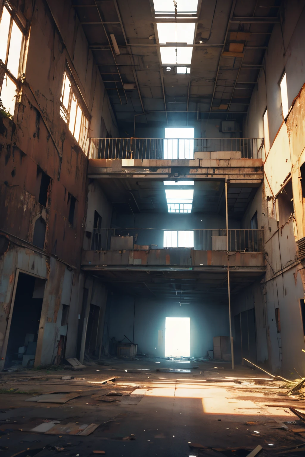 Inside an abandoned factory，