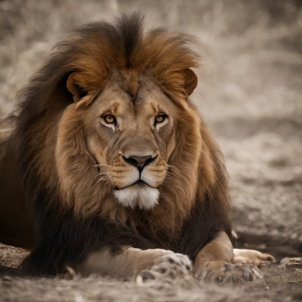 masuter piece、the Lion、red eyes、It opens its big mouth and attacks you..、terror