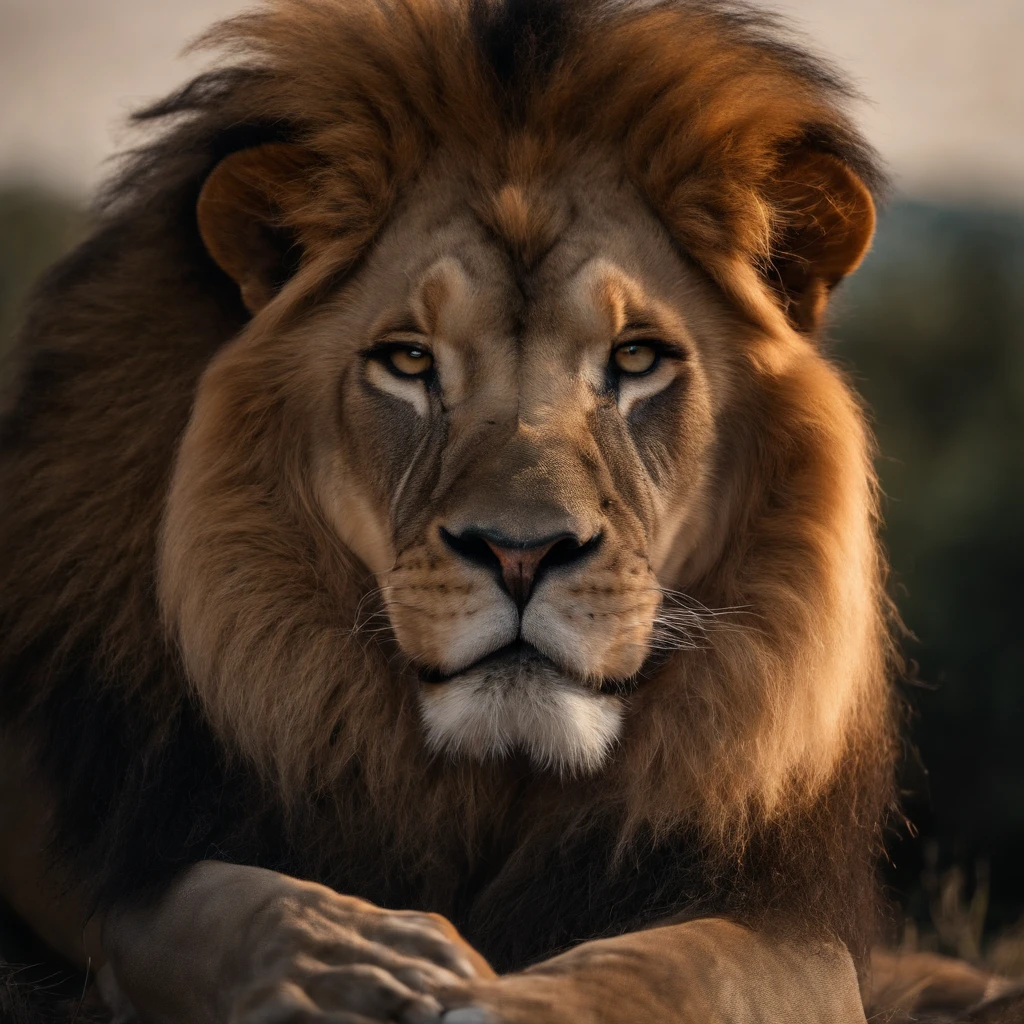 scary lion