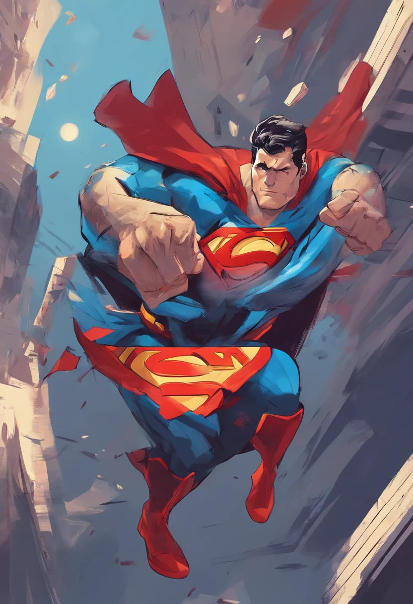 superhombre, ojos rojos, cara enojada, capa rasgada, traje rasgado, cuerpos musculosos, Ciudad destruida. traje rojo y azul, banderas destruidas, Ropa rasgada.((8k, Fotos RAW, calidad superior, obras maestras), High Definition RAW color photos professional close-up photos, (realista, fotorrealismo: 1.37), (highest qualityr), (mejores sombras), (mejores ilustraciones),, (( ultra-high-resolution, 8K HD Unified CG Wallpapers, Physical representation, movie lighting), ((foto de cuerpo completo: 1.2)), luz especialmente fuerte, superman, superman comic