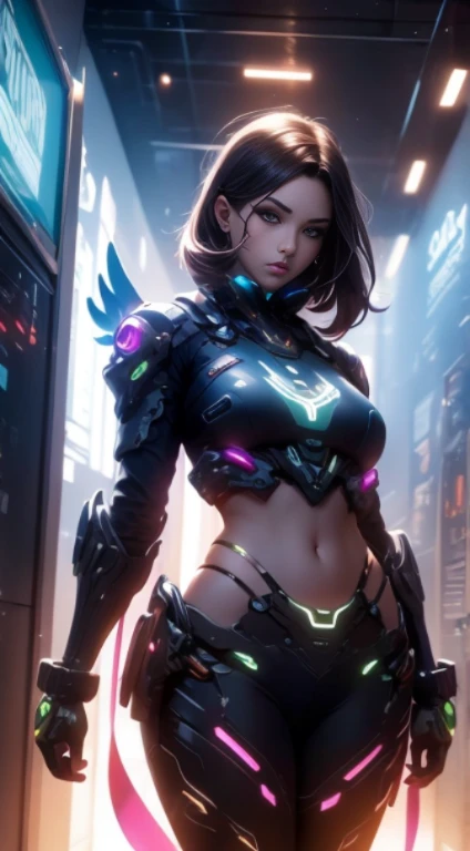 anime, Ciber, garota, cabelo pretos, Bikini-like Cyber , expondo seios, expondo a calcinha, Cyber menina, Cyber menina, Cyber menina, Ciber, arte Ciberpunk inspirada em Marek Okon, Vencedor do concurso CGSetline, arte de fantasia, menina bonita do anjo do ciborgue, futuristic robot angel, arte digital do anime Ciberpunk, Arte digital altamente detalhada em 4k, vespa ciborgue Ciberpunk, Arte digital detalhada em 4k, Tron Anjo