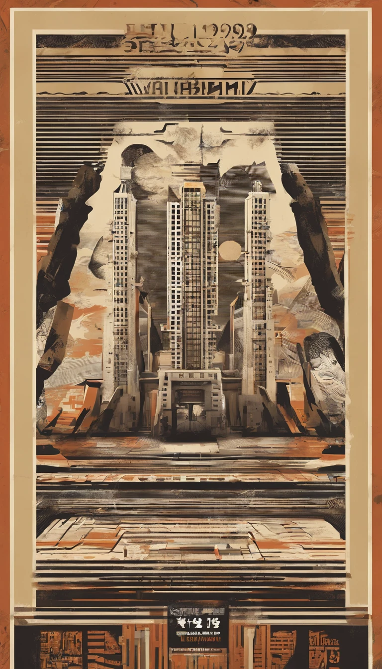 CREATE A DESIGN : Brutalism Poster | VABE : Indonesian vibe | DETAILED : By embracing raw, unfiltered aesthetics that defy traditional design norms, this unique style is often characterized by minimalism, bold typography, and unconventional layouts, drawing inspiration from diverse sources such as Oil Style, digital art, 1990s Indonesian style | STYLE : Batik style