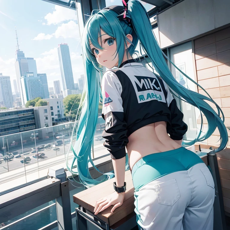 Very detailed, Browsing Caution, masterpiece, High resolution, Photorealistic digital art, Perfect lighting, (((1 Girl, Perfect Anatomy))), Accurate right hand, Accurate left hand, Five Fingers, Perfect Style, (((hatsune miku,))) 3D Face, Large bright blue-green eyes, Glossy Lips, blue-green long hair, Shiny skin, Relaxed smile, (((Twin tails))), Large square hair accessories, (Chunli), Blue combat suit, Outdoor, Street Fight, Fighting Pose, View from below,