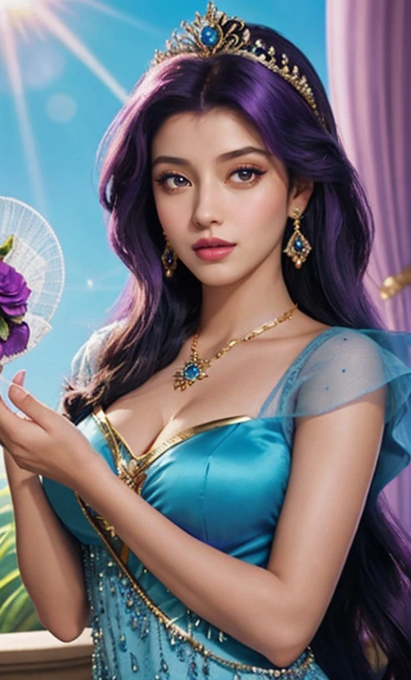 Cartoon image of a woman in a purple dress holding a tambour, Princess Jasmine, Megara, jasmine, jasmine princess, disney character, disney character style, leaked image, Female Disney villains, Pocahontas, Aladdin, Official art, disney artist, Disney Princess, Beautuful Women, Disney Princess, Disney Art Style, Aesthetic!!!!!! female genie, official illustrations