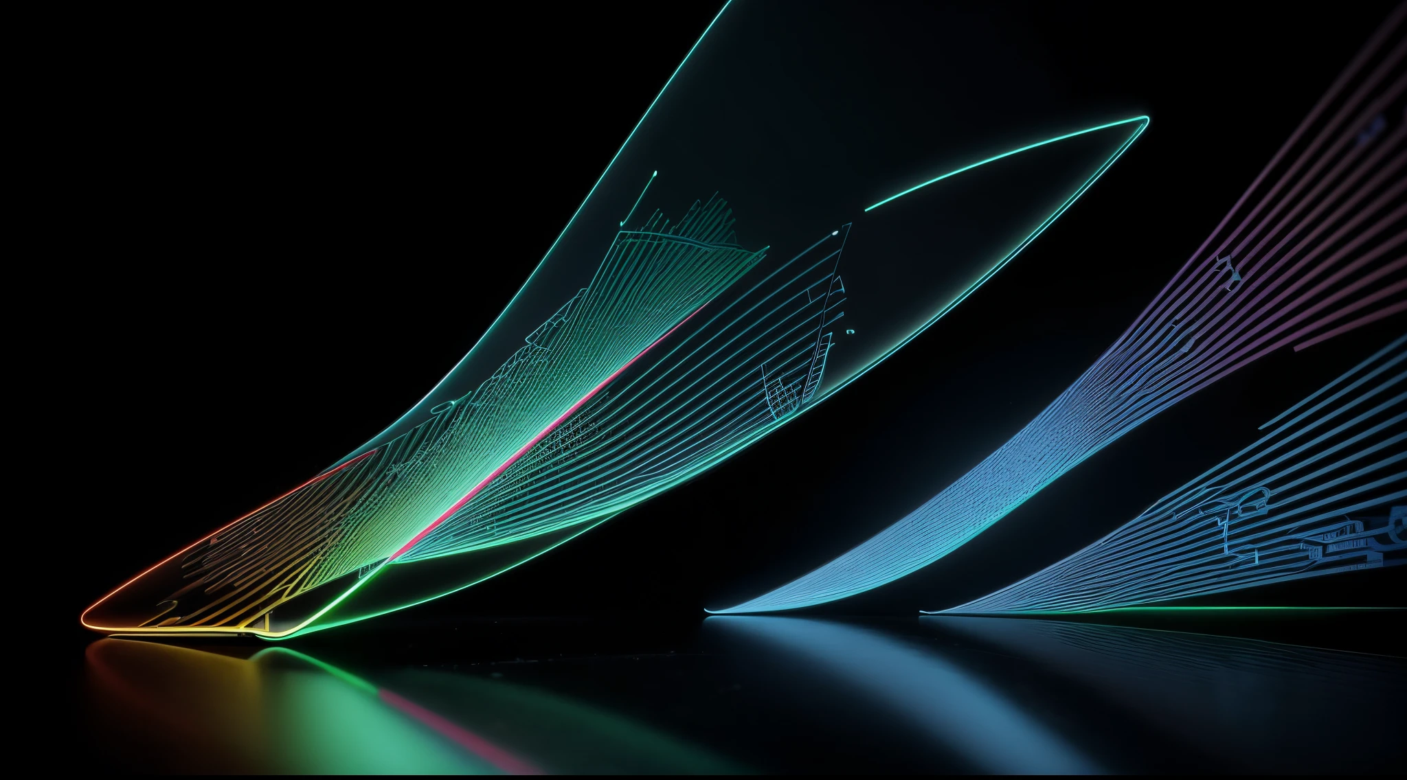 Engaging 3D visualization featuring stunning graphs、glinting