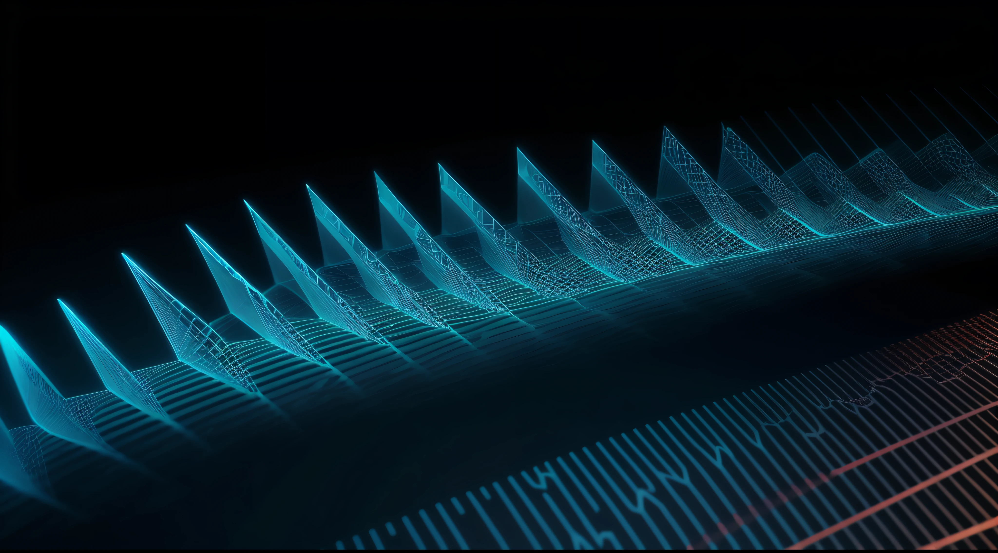 Engaging 3D visualization featuring stunning graphs、glinting