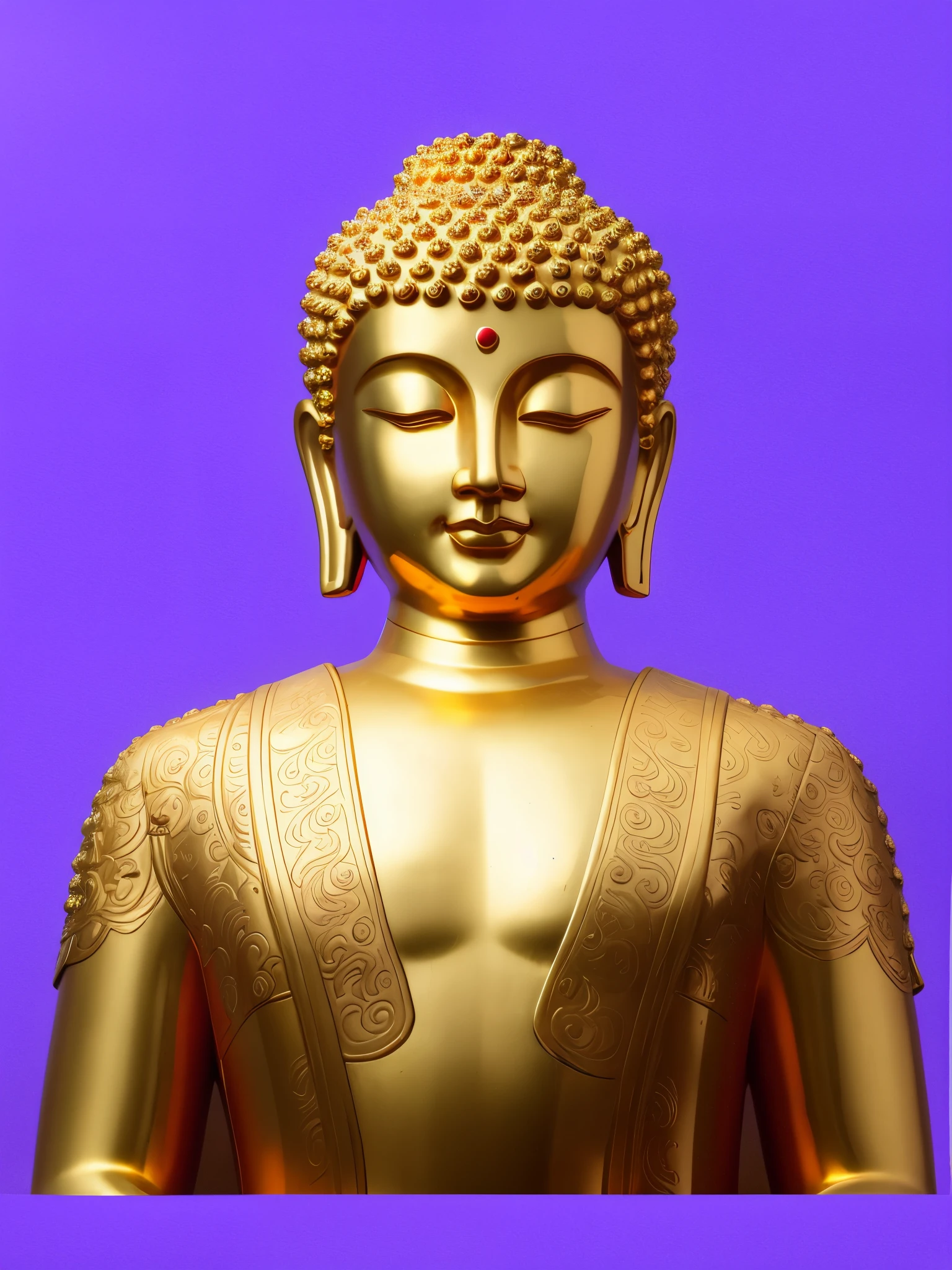 masutepiece, Best Quality, hight resolution, photoreaslistic,Close-up of a gold statue of zazen,front view, buddhism, the buddha, Buddha, budista, sculpture made of gold, beautiful gold saint, beautiful image, Bodhisattvas, japanese god, guanyin, buddhist art