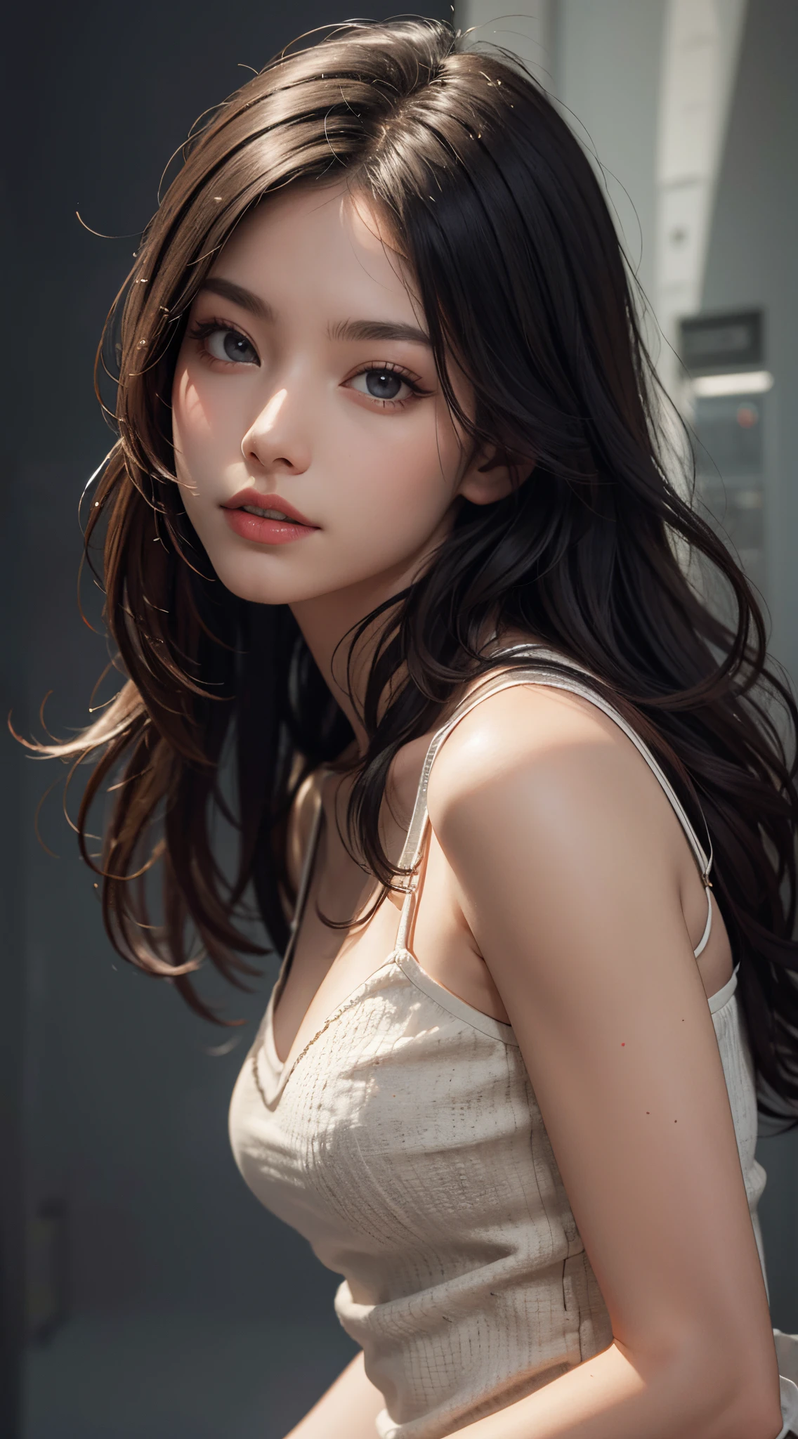 Best quality,masterpiece,ultra high res,(photorealistic:1.4),1girl,shoulder,charming,Looking at the camera,
