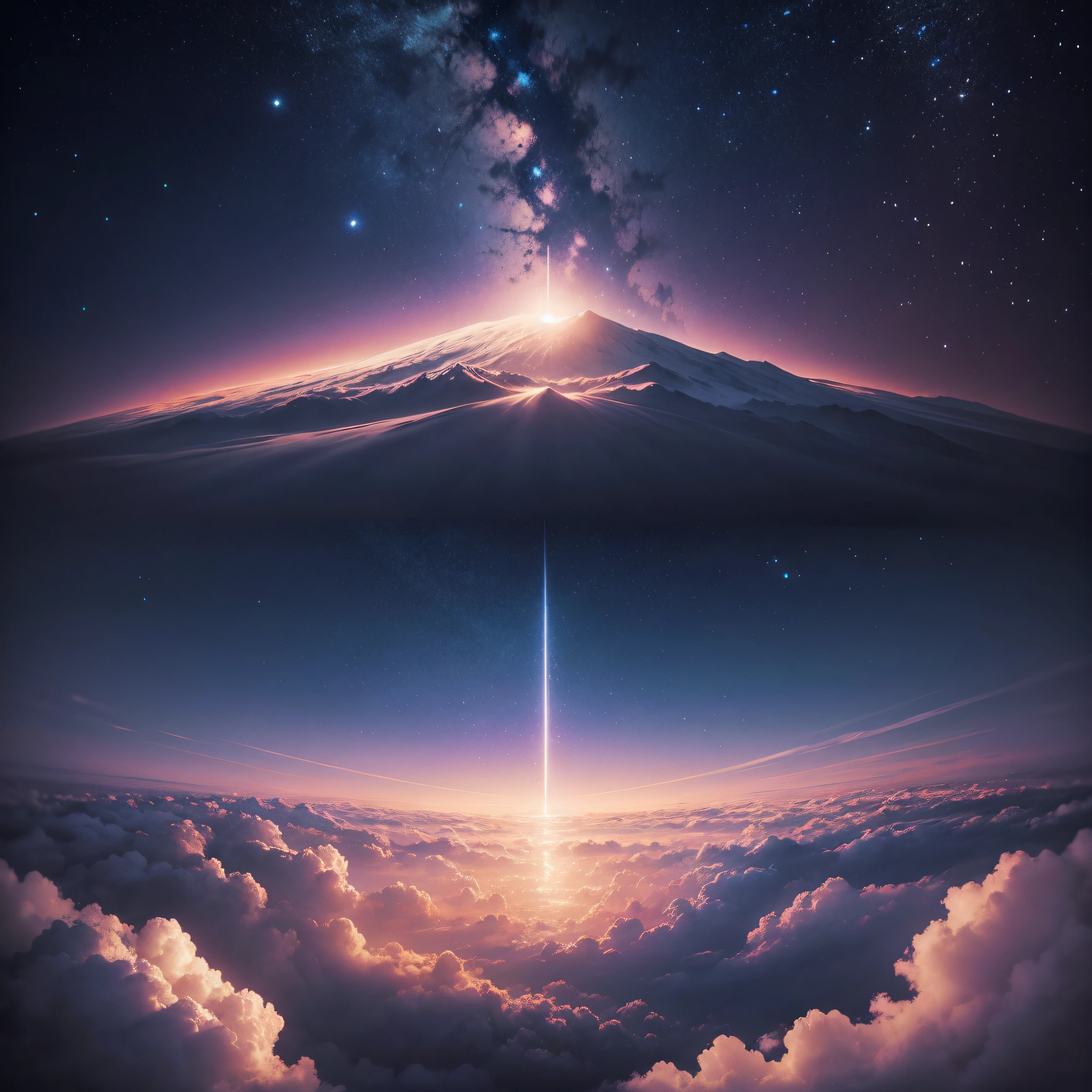 Dreamy picture at night off the sky