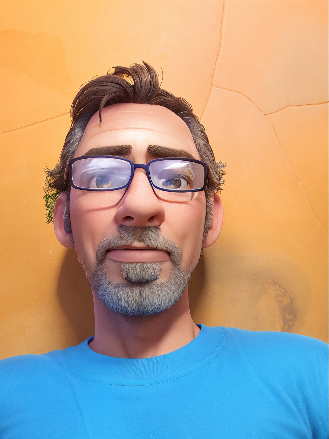 there is a man with glasses and a blue shirt posing for a picture, 4 0 years old man, 38 years old, 8k selfie photograph, by Abidin Dino, potrait, 5 0 years old man, 3 , (38 years old), 3 2 years oldrate face, selfie photo, 2 7 years old