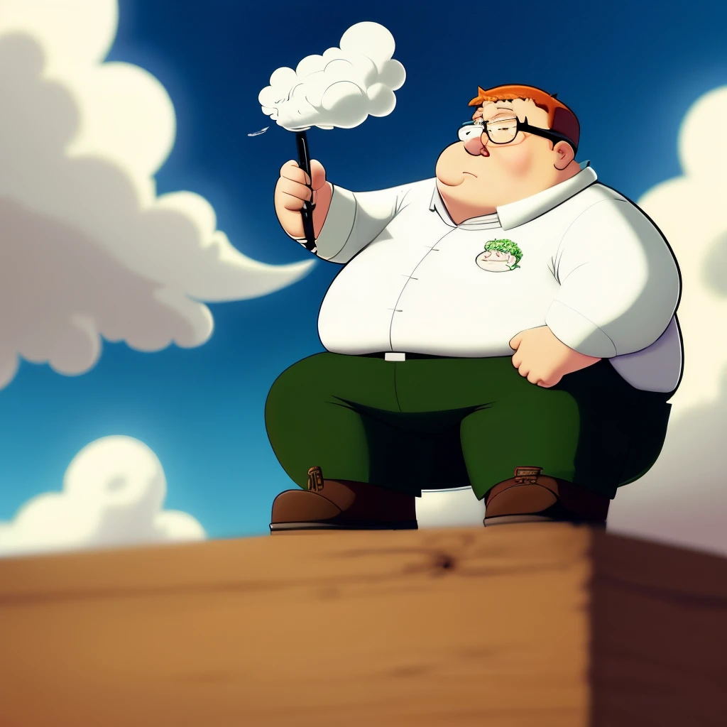 Peter Griffin smoking a blunt