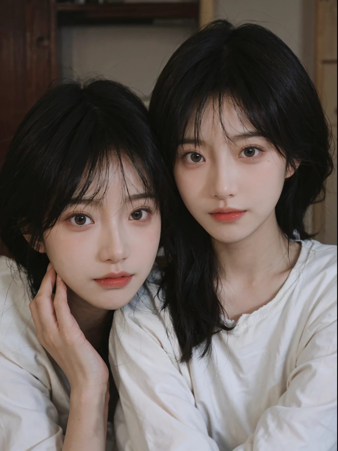 Best quality, 超高分辨率, (realistically:1.4),A woman in a white top poses for a photo, 🤤 girl portrait, beautiful Korean women, gorgeous young korean woman, Korean girls, Urzans, Young and cute Korean face, Cute and delicate face, Those girls' The avatar is cute and exquisite, beautiful young korean woman, young and lovely Asian face, Pale round face, Cute Korean face, Beautiful Asian Girls