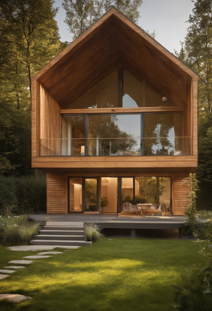 Projektieren Sie eine Wohngemeinschaft, which is completely integrated into your natural ambience, Verwendung bioklimatischer Strategien wie optimaler Sonnenausrichtung, die Verwendung lokaler Baumaterialien und die Implementierung erneuerbarer Energiesysteme