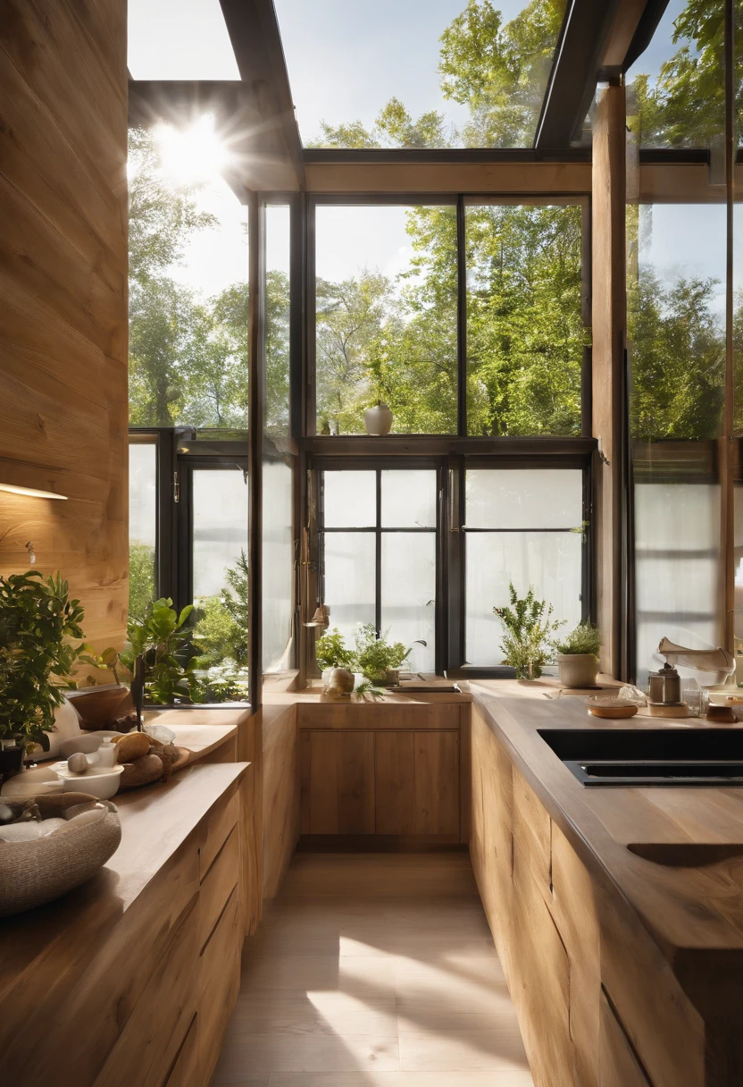 Projektieren Sie eine Wohngemeinschaft, which is completely integrated into your natural ambience, Verwendung bioklimatischer Strategien wie optimaler Sonnenausrichtung, die Verwendung lokaler Baumaterialien und die Implementierung erneuerbarer Energiesysteme