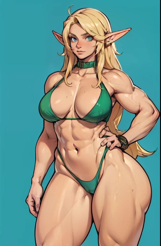 extremely long hair perfect anatomy 1 girl tall solo curvy ((muscular)) high elf toned body