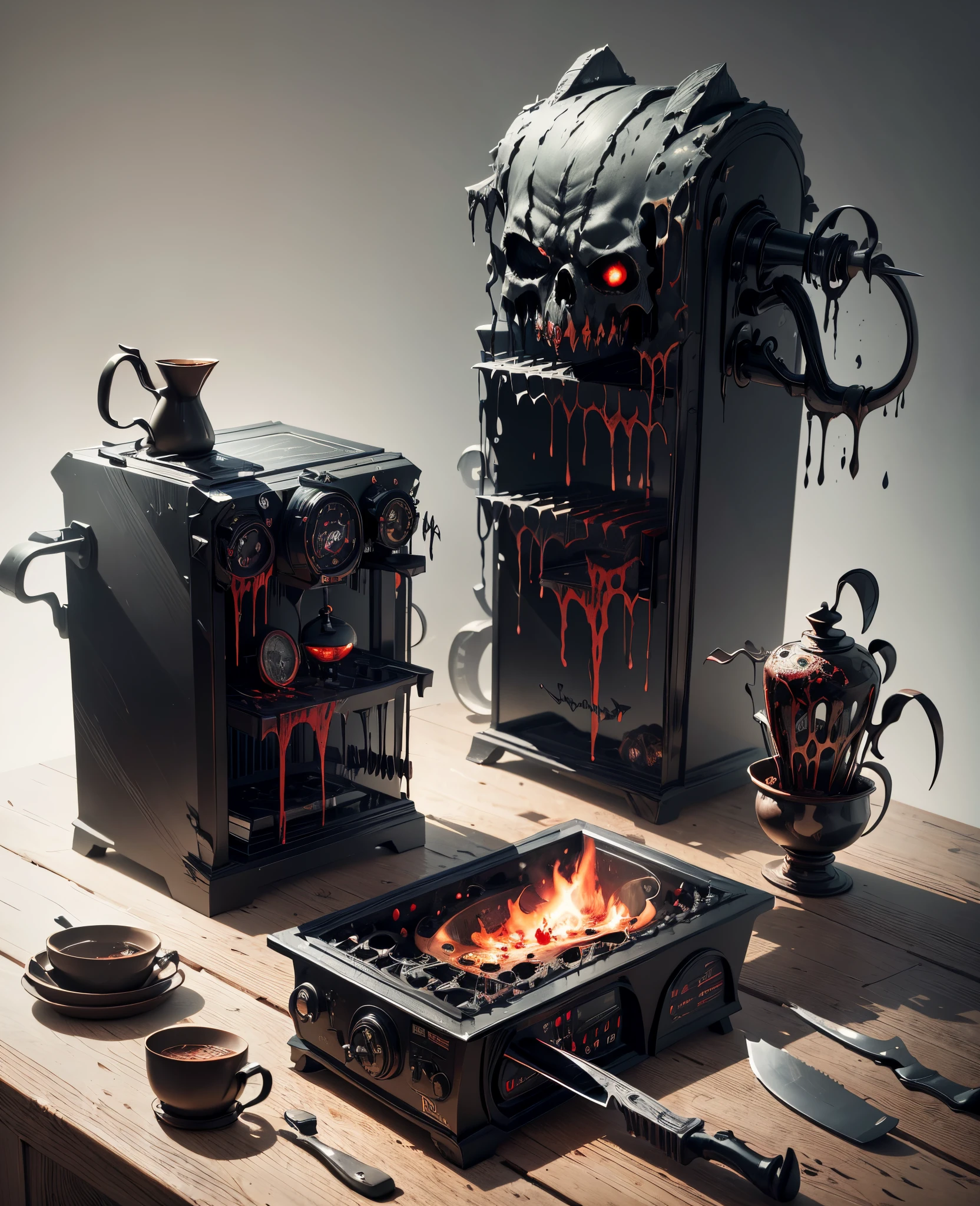<lora:VampiricTech-20:0.8>, vamptech, blood,scifi,vampiric,
kitchen, no humans,