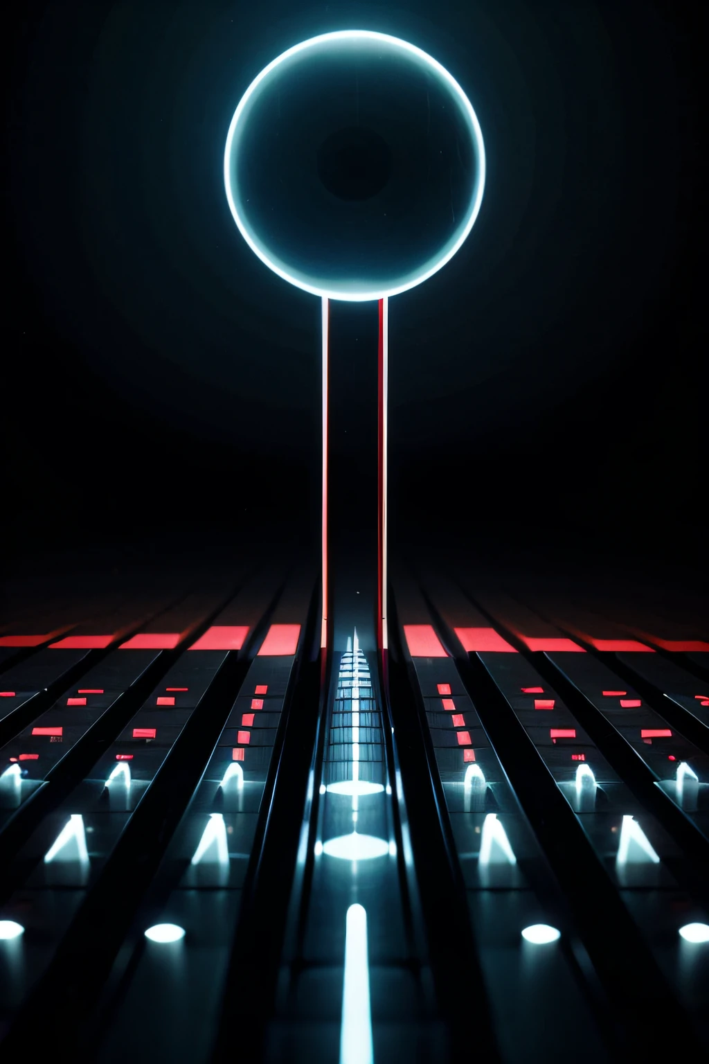 optical illusion, mesmerizing, synthsizers, music