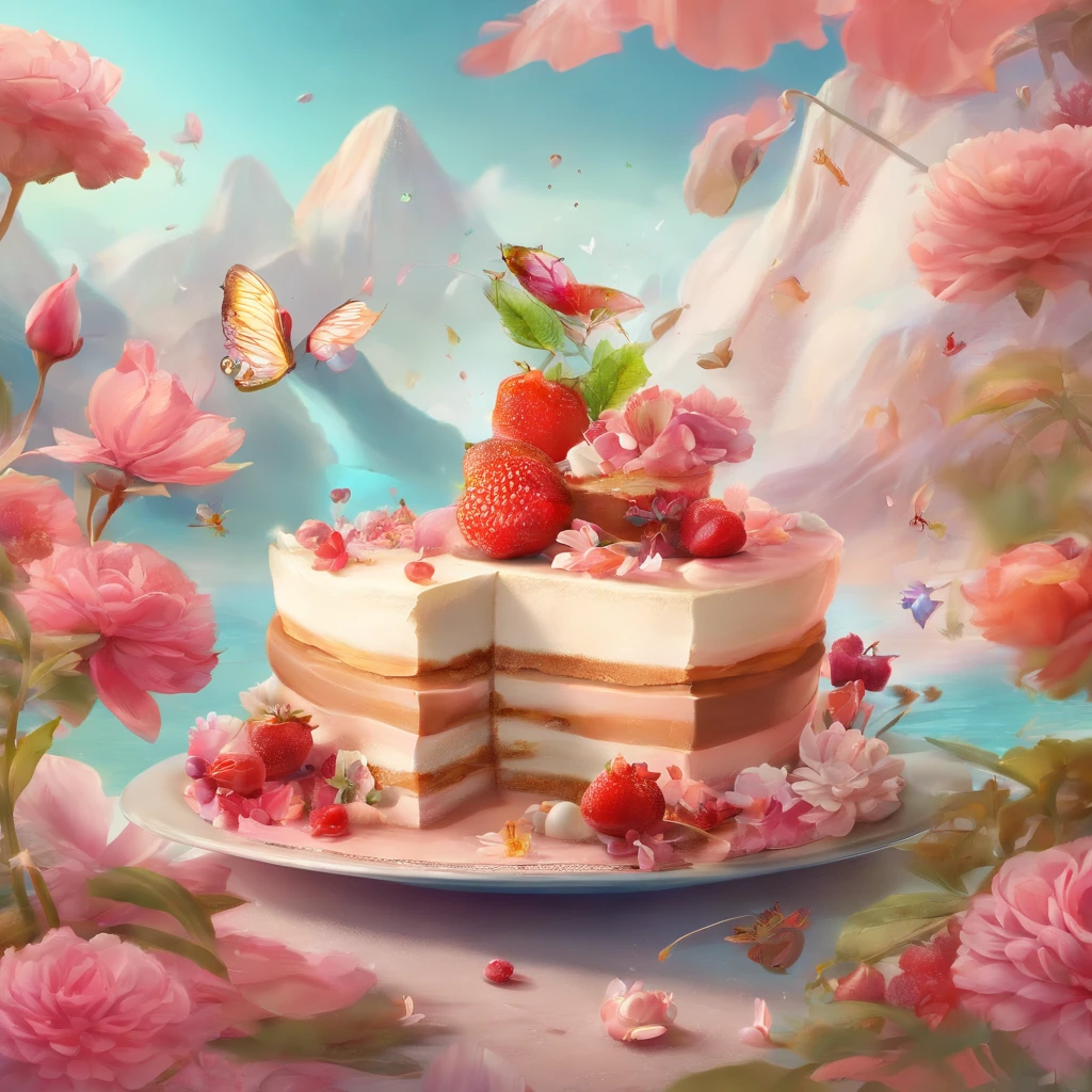 projected inset, Rococo style, hyper HD, masutepiece, ccurate, Super Detail, high details, awardwinning, High quality, 8K
(Close up of royal premium tea cup and whipped cream cake),(Scoop,fresh flowers,butterflys,Chocolate)(Perfect integration:1.37),Surrealist stunning food illustrations, amazing composition, Cooking Art Photography, Great food pictures, 3 Illustration, Artwork Baking, cinema 4 d art, Authors:by Marie Bashkirtseff, made with photoshop, 3D Collage, 3 d epic illustrations, beeple. hyperphotorealism