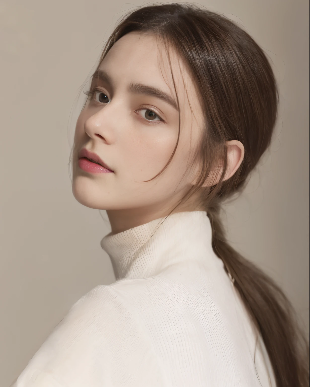 looking at the audience, light makeup, Realism, photo-hyper-realistic, Professional color correction, 10, F2.4 apertures, 35mm lens., realistic realistic face, Includes only the facial area..,Skincare style,Korean girl, 20 years old