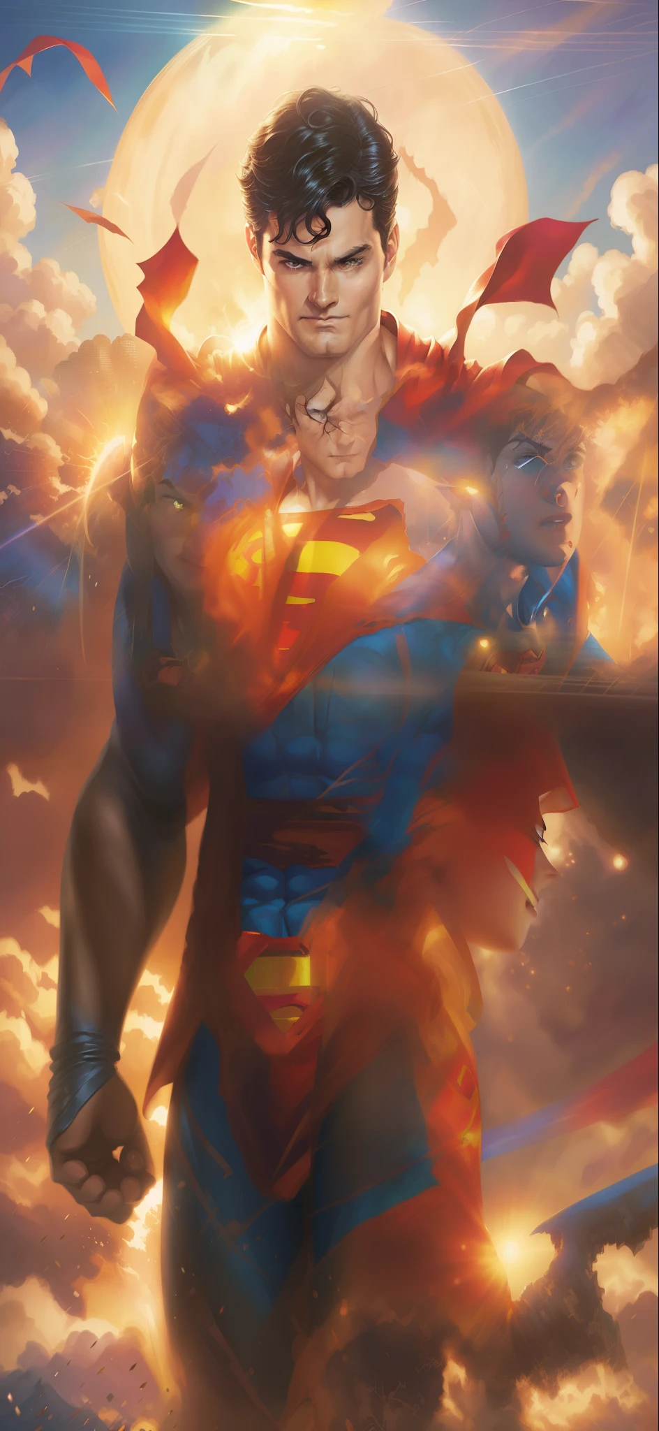 superman by david - o'connor, dc comics art style, artgerm and atey ghailan, extremely detailed artgerm, official art, artgerm comic, comic cover art, artgerm and ben lo, superman, artgerm jsc, ross tran 8 k, inspired by Jim Lee, by Ryan Yee, ross tran!!!