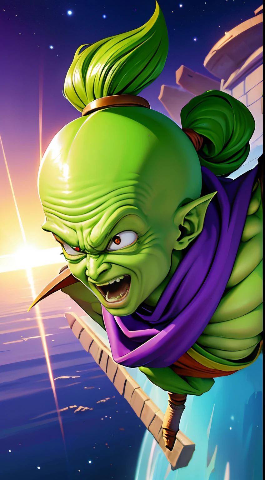 Krillin avec la tenue de vegeta détecteur