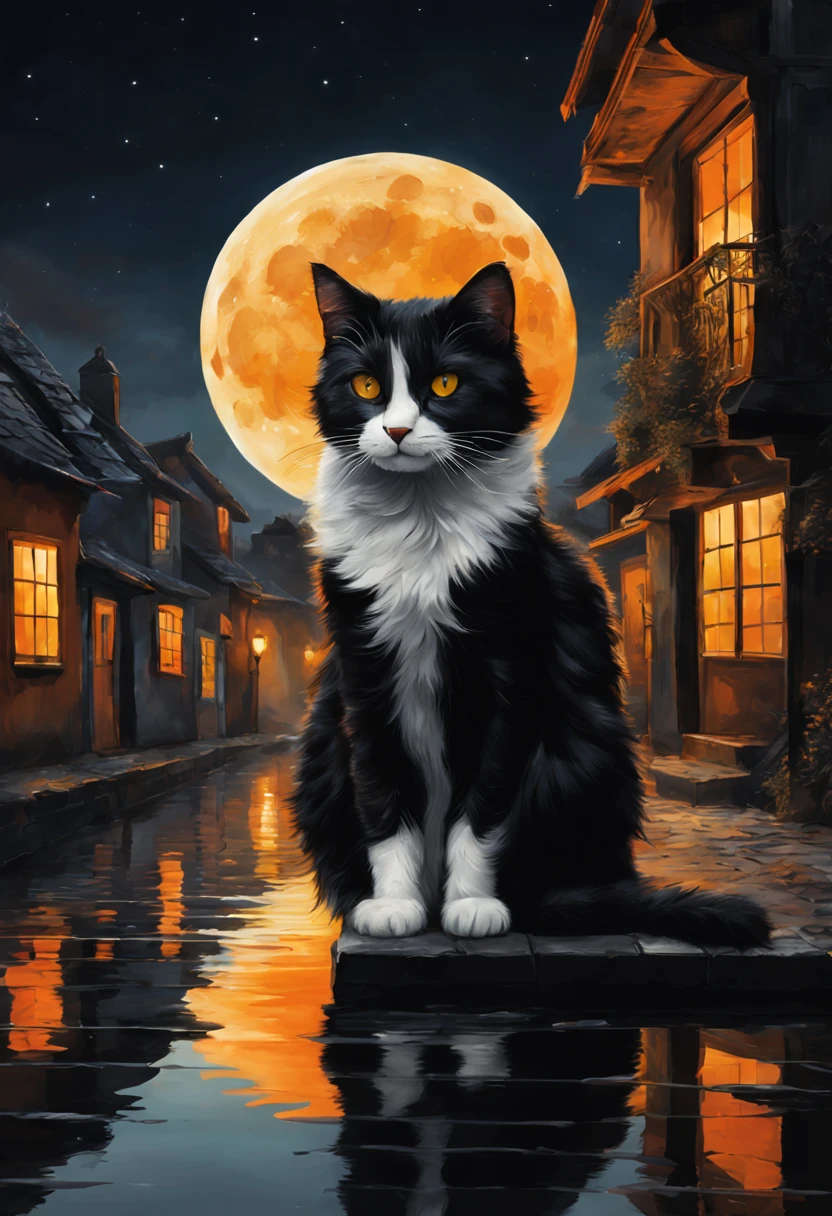 In a quiet town, a three-colored cat, known as the Whiskers, awoke with an inexplicable restlessness. The colors in his fur—black, white, and orange—seemed to hold secrets of an unknown world.

One night, Whiskers jumped out of the half-open window and set off on a nocturnal adventure. Her silent footsteps guided him through gloomy alleys and rooftops, where the reflections of the moon transformed his three colors into a magical palette.