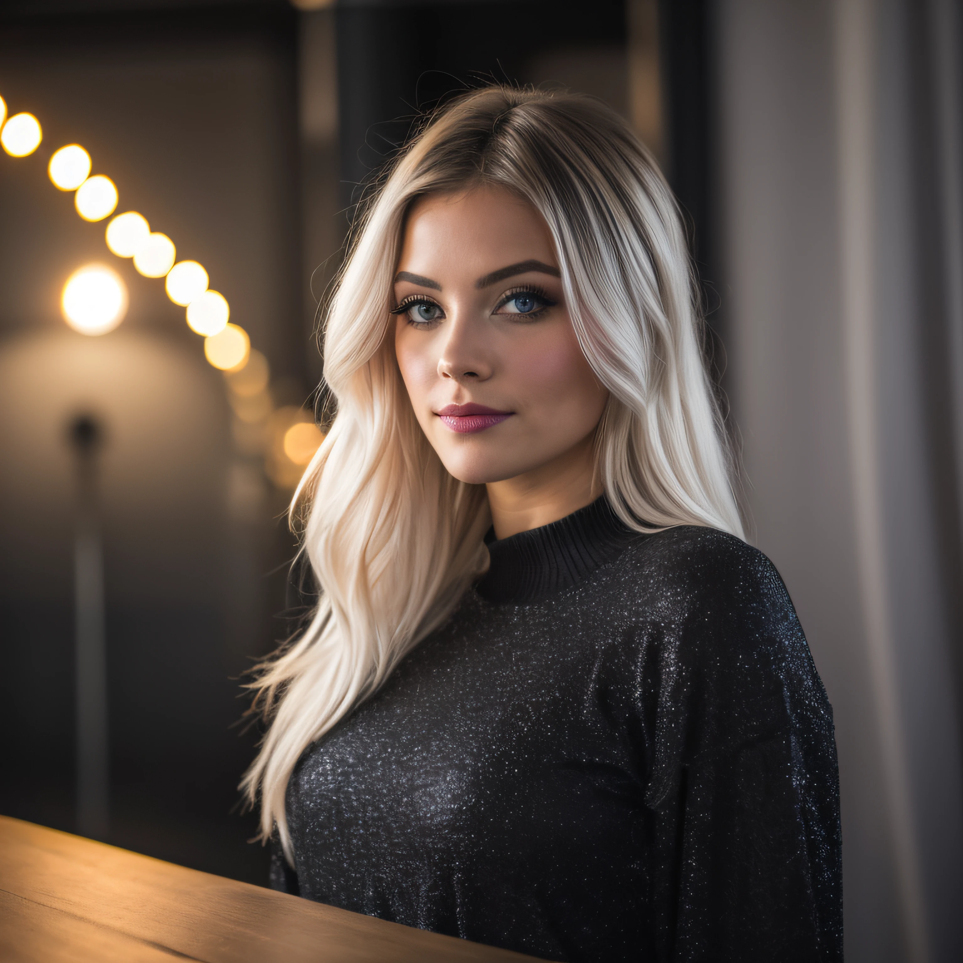 (angle latéral, corps entier entier), Regarder une présentation sur la table, Photo portrait RAW UHD d’une blonde de 24 ans (Leggings à paillettes noires), (Encolure), Détails (Tissu! , Cheveux! , Briller, Couleur!! , Inconvénients: 1.1), Des yeux brillants avec un haut niveau de détail, Éclairage reflex, Appareil photo reflex mono-objectif, Ultra qualité, netteté, profondeur de champ, Filmkorn (Milieu), Fujifilm XT3, Limpide, Rahmenmitte, beau visage, mise au point nette, lanterne, Neonbeleuchtung, Bokeh (faiblement éclairé), jour, (Ciel nocturne), Pores de la peau détaillés, peau grasse, Coup de soleil, Yeux complexesDétails, corps entier entier, gros seins, Montrer vos fesses