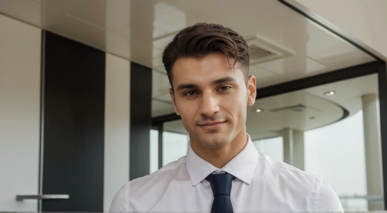 Sednic Mejov, a professional whose appearance reflects his determination and commitment to leadership, He has an average height, maintaining an upright posture that conveys confidence and seriousness. Seus cabelos escuros, cut in a sober way, acentuam sua abordagem profissional, while his penetrating gaze expresses a vision focused on the company's success.
Ao vestir roupas empresariais elegantes e modernas, Sednic stands out for its choice of attire aligned with contemporary corporate culture. Your subtle smile reveals confidence and determination, complementando sua personalidade. Em resumo, Sednic Mejov exudes a respectable presence, balancing the seriousness of the business world with a welcoming and inspiring approach.