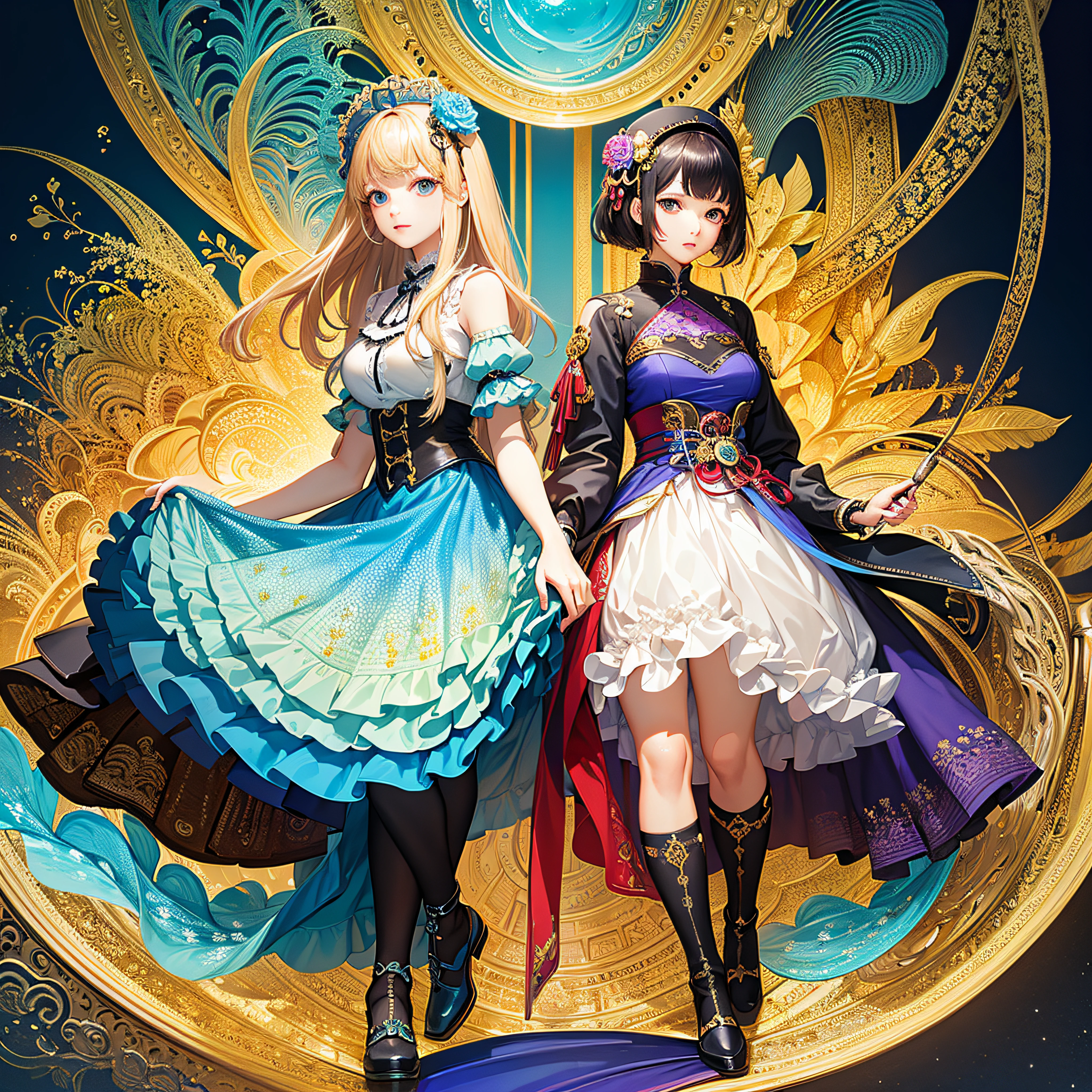 (masterpiece、top-quality、top-quality、Official Art、Beautifully Aesthetic:1.2)、(1girl in)、ighly detailed、(Fractal Art:1.3)、colourfull、Highest Detail Waiting to Start