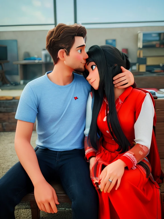 Realistic lovely couple 3D quality