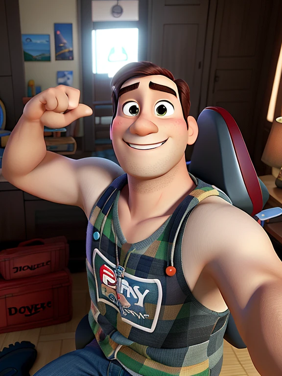Um homem estilo disney pixar, alta qualidade, melhor qualidade