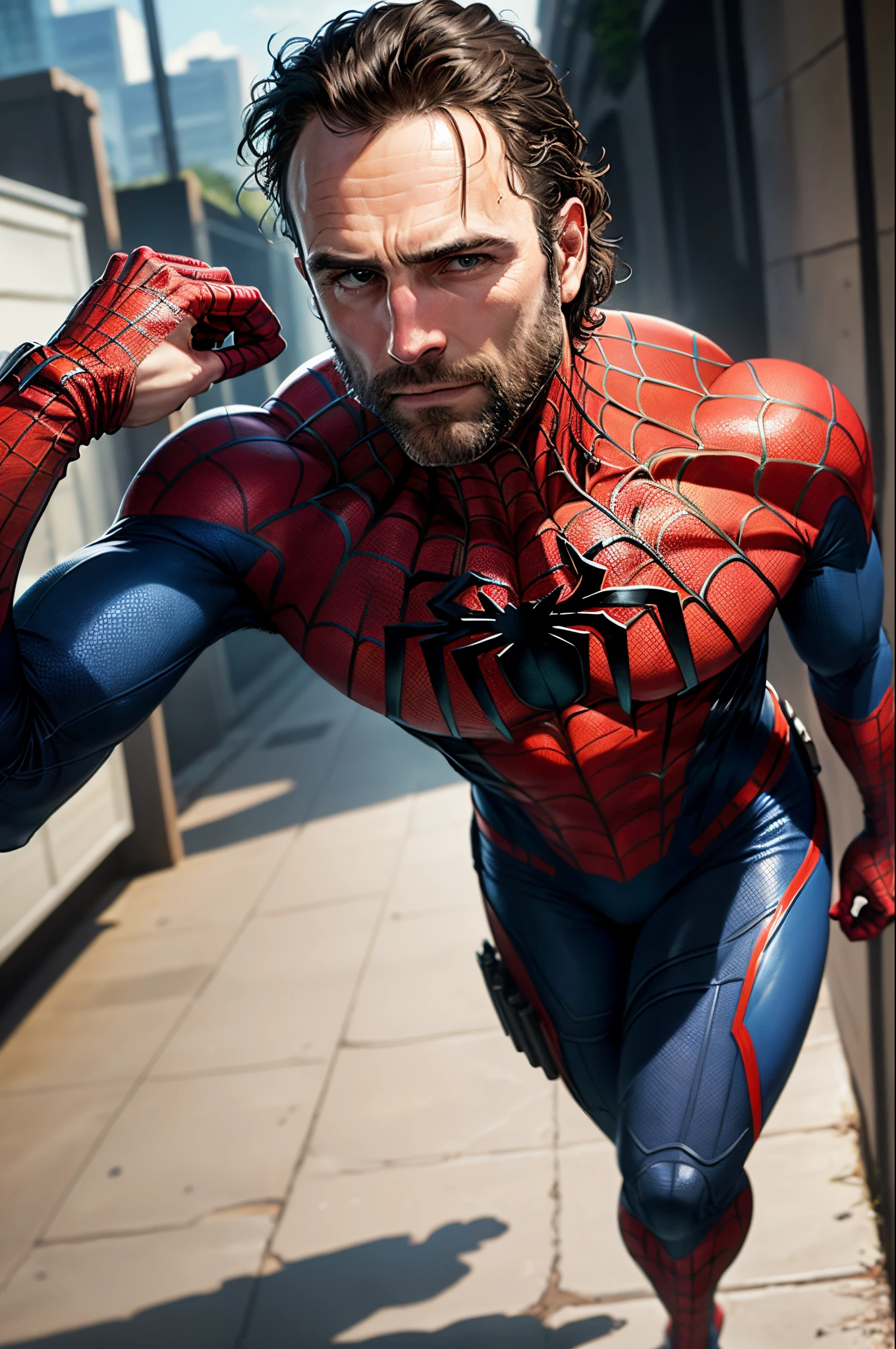 rick grimes teaming up with invincible and spiderman