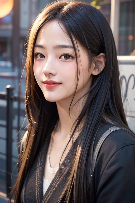 masterpiece, best picture quality, high quality, beautiful girl, Japanese, Japanese school girl, popular Korean makeup, detailed, swollen eyes, detailed eyes, detailed skin, beautiful skin, ultra high resolution, (reality: 1.4), very beautiful, slightly younger face, beautiful skin, slender, (ultra realistic), (illustration), (high resolution), (8K), (highly detailed), (best illustration), (beautifully detailed eyes), (super detailed), (wallpaper), (detailed face), looking at viewer, fine details, detailed face, pureerosfaceace_v1, smiling, looking straight ahead, looking straight ahead, angle from waist up, realistic photo, bright lighting, professional lighting, blonde, long hair, dark abandoned, big red moon, gorgeous red and black dress, mature woman,キスショット・アセロラオリオン・ハートアンダーブレード