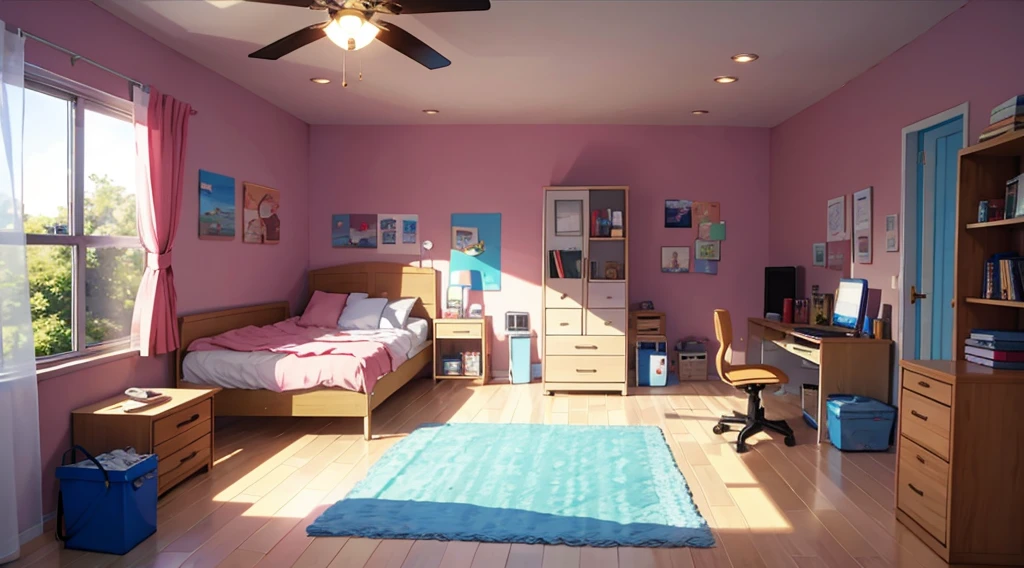 visual novel boy bedroom, 64k, UHD, commissioned