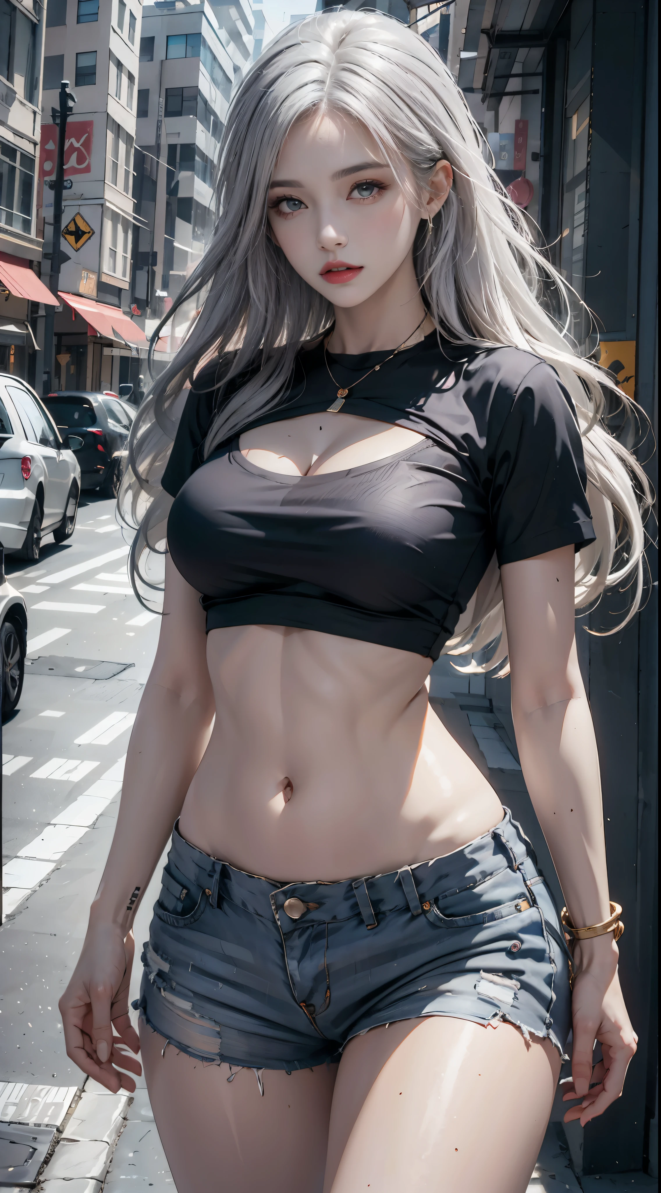 Mujer musculosa, Athletic woman, wolf girl, Adulto joven, Abs, pecho grande, brazos musculosos, piernas musculosas, Pantalones de yoga negros ajustados, camiseta blanca ajustada, ojos amarillos, Orejas de lobo, Cola de lobo, botas marrones, type would be, Abs, Cola de lobo larga, 8k, boca cerrada, Thicc, muslos enormes, detailed muscles