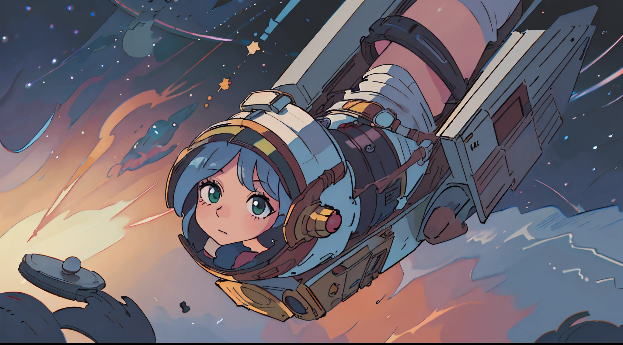 (best quality,4k,8k,highres,masterpiece:1.2),ultra-detailed,(realistic,photorealistic,photo-realistic:1.37),cartoon illustration,official fan art,in space,cat in outer space,outer space exploration!!!,space travel,worn on stars and planets,outer space,outer space,star-filled sky in space,in space,official artwork,cosmos,on a spaceship,colorful,cute,more detailed,lighting,more realistic,cartoon